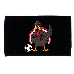 Dabbing Pilgrim Turkey Thanksgiving Day Soccer Gobble Player Cute Gift Microfiber Hand Towel