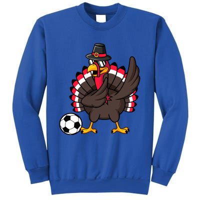 Dabbing Pilgrim Turkey Thanksgiving Day Soccer Gobble Player Cute Gift Sweatshirt