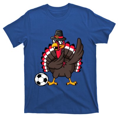 Dabbing Pilgrim Turkey Thanksgiving Day Soccer Gobble Player Cute Gift T-Shirt