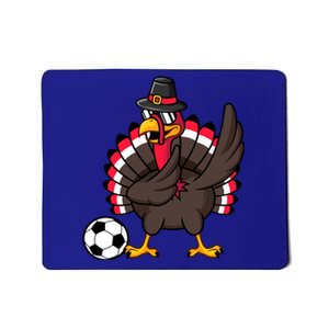 Dabbing Pilgrim Turkey Thanksgiving Day Soccer Gobble Player Cute Gift Mousepad