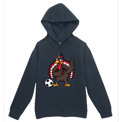 Dabbing Pilgrim Turkey Thanksgiving Day Soccer Gobble Player Cute Gift Urban Pullover Hoodie