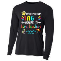 Dear Parents Tag You're It Love Teachers Last Day Of School Cooling Performance Long Sleeve Crew