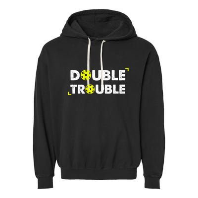 Double Pickleball Trouble Garment-Dyed Fleece Hoodie