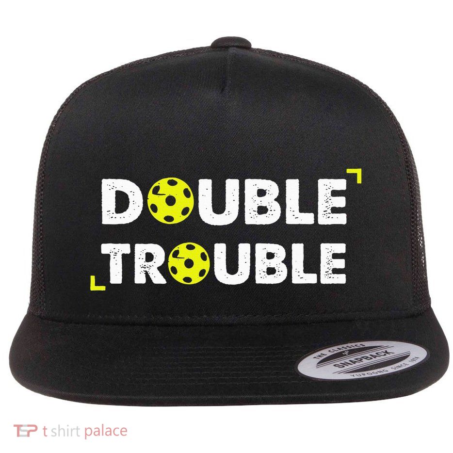 Double Pickleball Trouble Flatbill Hat