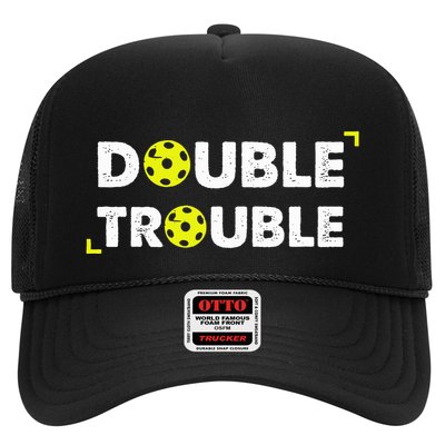 Double Pickleball Trouble Trucker Hat