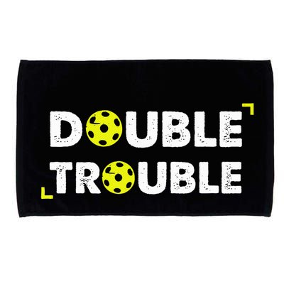 Double Pickleball Trouble Microfiber Hand Towel