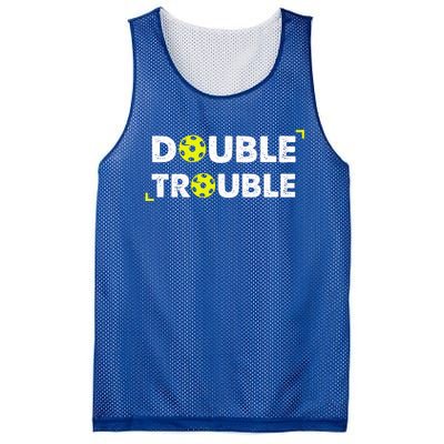 Double Pickleball Trouble Mesh Reversible Basketball Jersey Tank