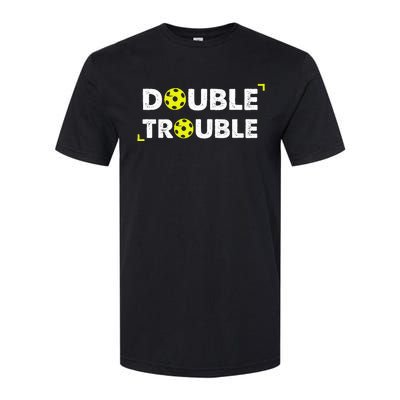 Double Pickleball Trouble Softstyle CVC T-Shirt