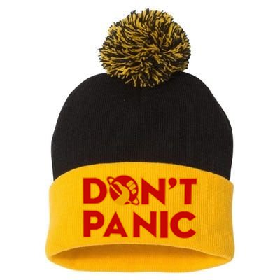 DonT Panic The HitchhikerS Guide To The Galaxy Pom Pom 12in Knit Beanie