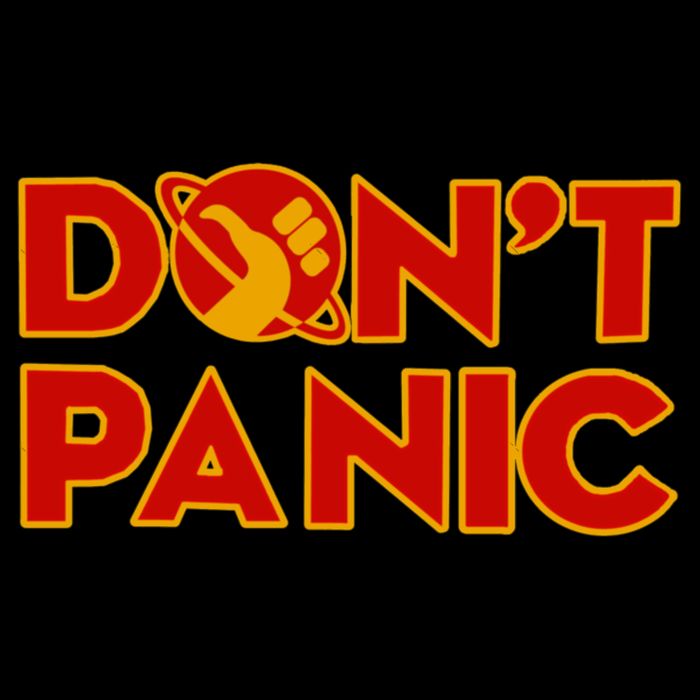 DonT Panic The HitchhikerS Guide To The Galaxy Flat Bill Trucker Hat