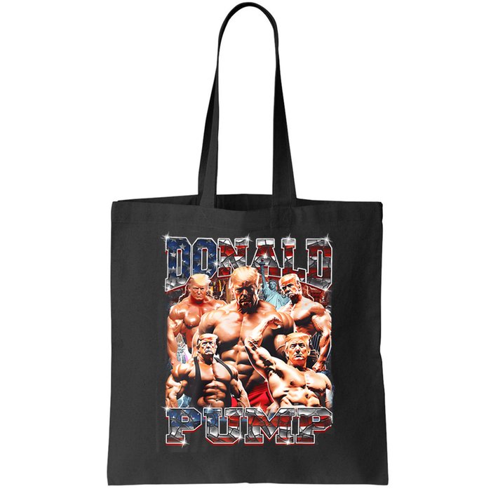 Donald Pump Trump 2024 Weight Lifting Gym Fitness Tote Bag