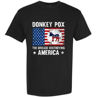 Donkey Pox The Disease Destroying America Funny Anti Biden Garment-Dyed Heavyweight T-Shirt