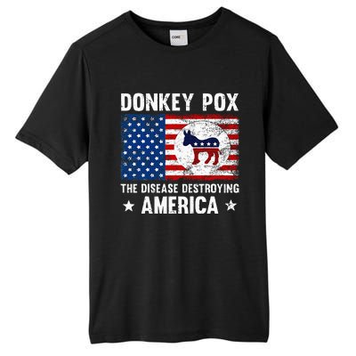 Donkey Pox The Disease Destroying America Funny Anti Biden Tall Fusion ChromaSoft Performance T-Shirt