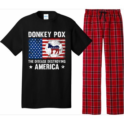 Donkey Pox The Disease Destroying America Funny Anti Biden Pajama Set