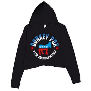 Donkey Pox The Disease Destroying America A Real American Disease Crop Fleece Hoodie