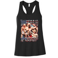 Donald Pump Trump 2024 Weight Lifting Gym Fitness Women's Racerback Tank