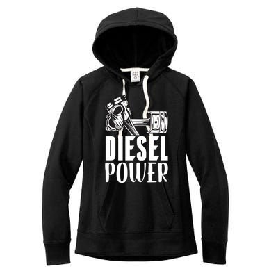 Diesel Power Truck Mechanic Turbo Turbocharger Rig Trucker Gift Women's Fleece Hoodie