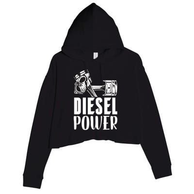 Diesel Power Truck Mechanic Turbo Turbocharger Rig Trucker Gift Crop Fleece Hoodie