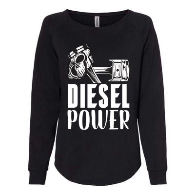 Diesel Power Truck Mechanic Turbo Turbocharger Rig Trucker Gift Womens California Wash Sweatshirt