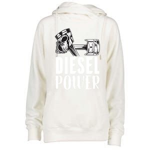 Diesel Power Truck Mechanic Turbo Turbocharger Rig Trucker Gift Womens Funnel Neck Pullover Hood