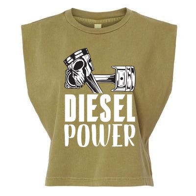 Diesel Power Truck Mechanic Turbo Turbocharger Rig Trucker Gift Garment-Dyed Women's Muscle Tee