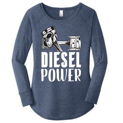 Diesel Power Truck Mechanic Turbo Turbocharger Rig Trucker Gift Women's Perfect Tri Tunic Long Sleeve Shirt