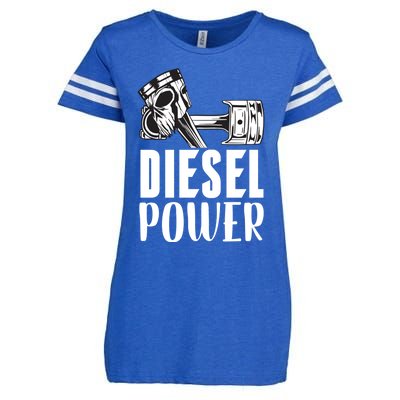 Diesel Power Truck Mechanic Turbo Turbocharger Rig Trucker Gift Enza Ladies Jersey Football T-Shirt