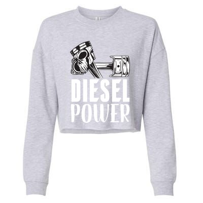 Diesel Power Truck Mechanic Turbo Turbocharger Rig Trucker Gift Cropped Pullover Crew