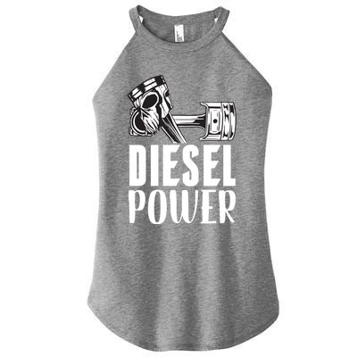 Diesel Power Truck Mechanic Turbo Turbocharger Rig Trucker Gift Women's Perfect Tri Rocker Tank