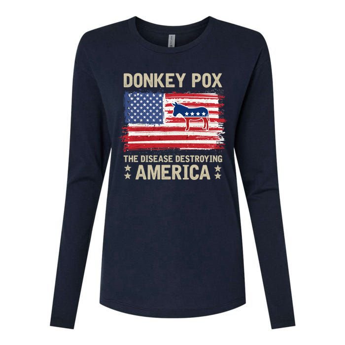 Donkey Pox Womens Cotton Relaxed Long Sleeve T-Shirt