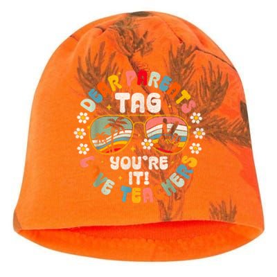 Dear Parents Tag Youre It Love Teachers Last Day Of School Kati - Camo Knit Beanie