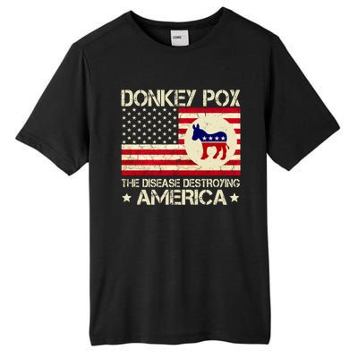 Donkey Pox The Disease Destroying America Funny Anti Biden Tall Fusion ChromaSoft Performance T-Shirt