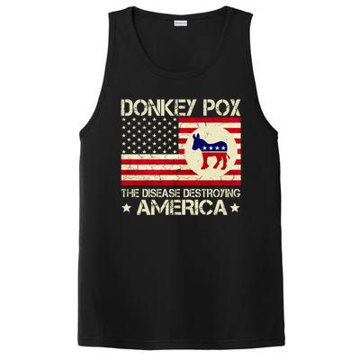 Donkey Pox The Disease Destroying America Funny Anti Biden PosiCharge Competitor Tank