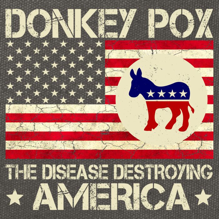 Donkey Pox The Disease Destroying America Funny Anti Biden Cotton Canvas Backpack