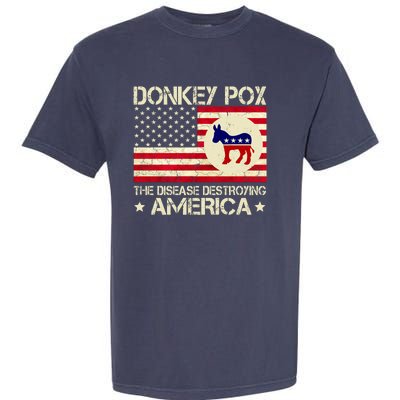 Donkey Pox The Disease Destroying America Funny Anti Biden Garment-Dyed Heavyweight T-Shirt