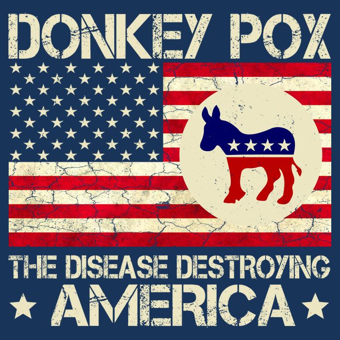 Donkey Pox The Disease Destroying America Funny Anti Biden Cooling Performance Crew T-Shirt
