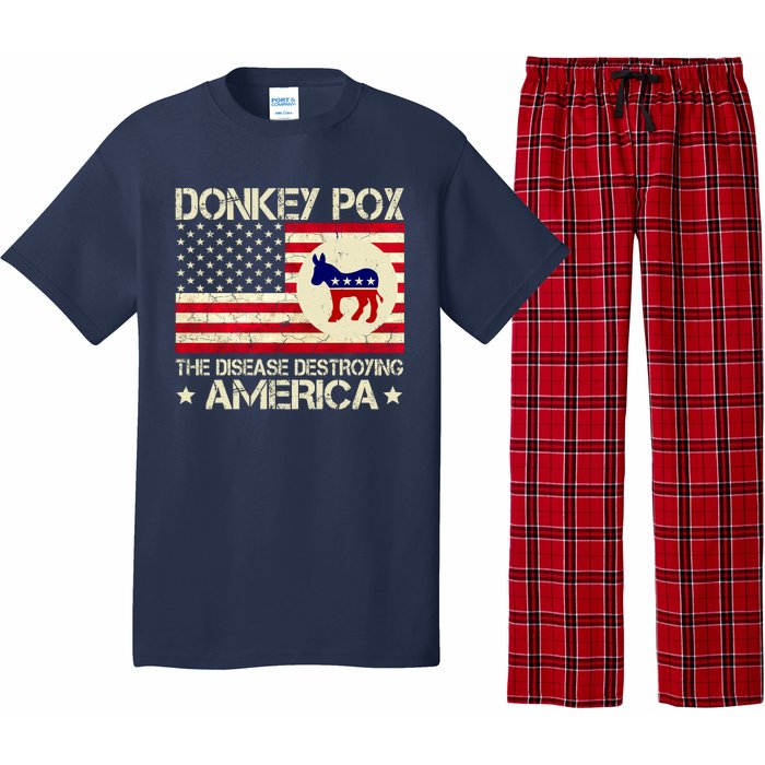 Donkey Pox The Disease Destroying America Funny Anti Biden Pajama Set