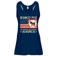 Donkey Pox The Disease Destroying America Funny Anti Biden Ladies Essential Flowy Tank