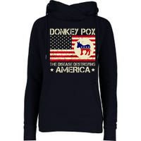 Donkey Pox The Disease Destroying America Funny Anti Biden Womens Funnel Neck Pullover Hood