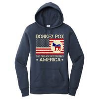 Donkey Pox The Disease Destroying America Funny Anti Biden Women's Pullover Hoodie