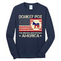 Donkey Pox The Disease Destroying America Funny Anti Biden Tall Long Sleeve T-Shirt