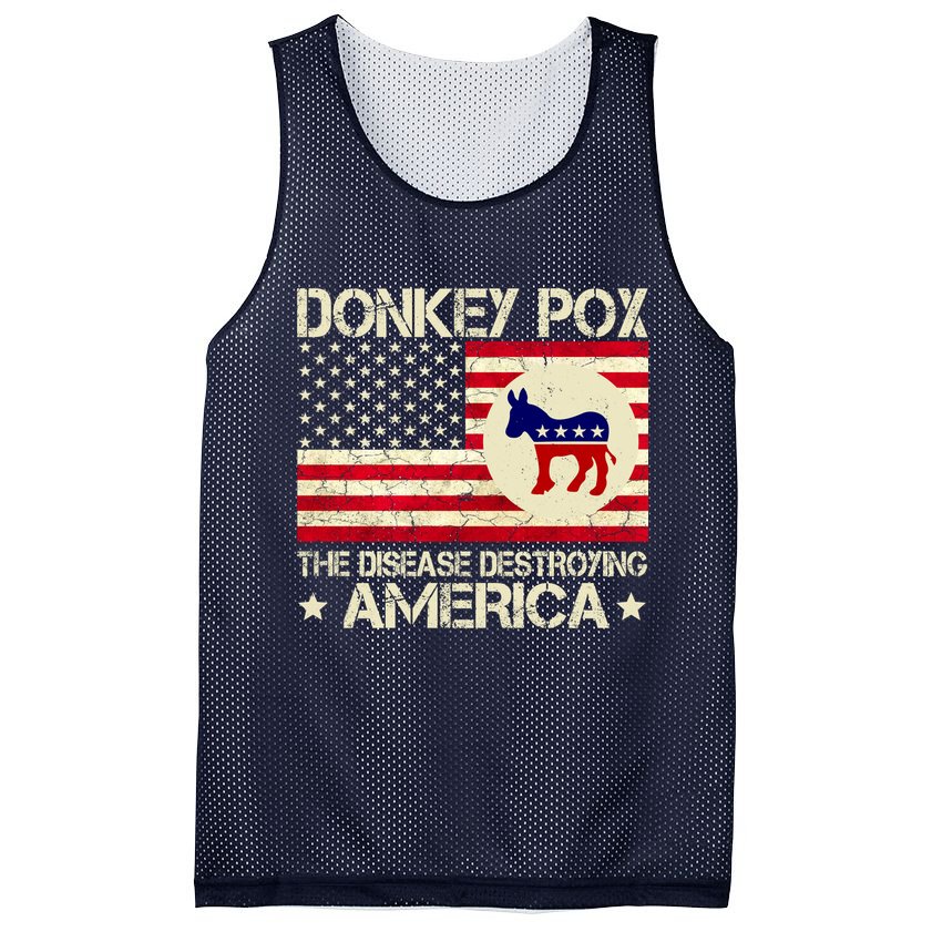 Donkey Pox The Disease Destroying America Funny Anti Biden Mesh Reversible Basketball Jersey Tank