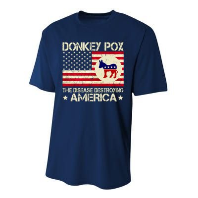 Donkey Pox The Disease Destroying America Funny Anti Biden Performance Sprint T-Shirt