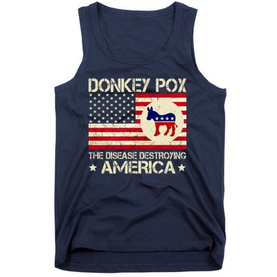 Donkey Pox The Disease Destroying America Funny Anti Biden Tank Top