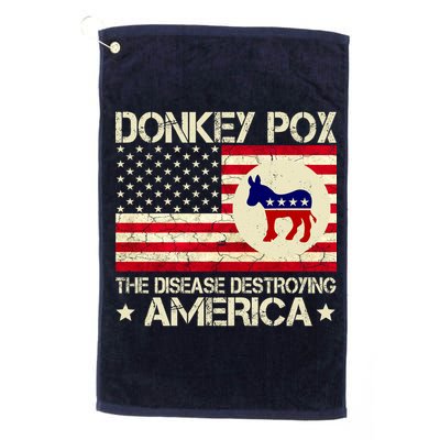 Donkey Pox The Disease Destroying America Funny Anti Biden Golf Towel