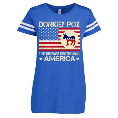 Donkey Pox The Disease Destroying America Funny Anti Biden Enza Ladies Jersey Football T-Shirt