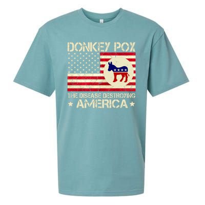 Donkey Pox The Disease Destroying America Funny Anti Biden Sueded Cloud Jersey T-Shirt