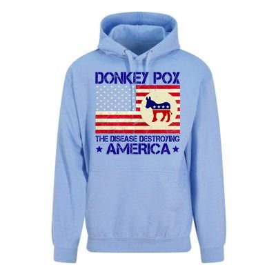 Donkey Pox The Disease Destroying America Funny Anti Biden Unisex Surf Hoodie