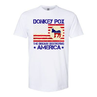 Donkey Pox The Disease Destroying America Funny Anti Biden Softstyle CVC T-Shirt