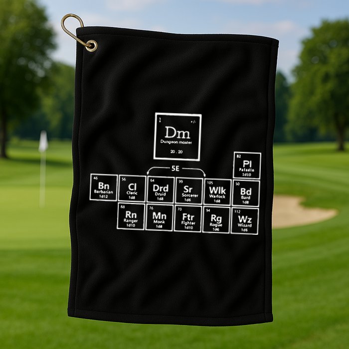 DnD Periodic Table Golf Towel